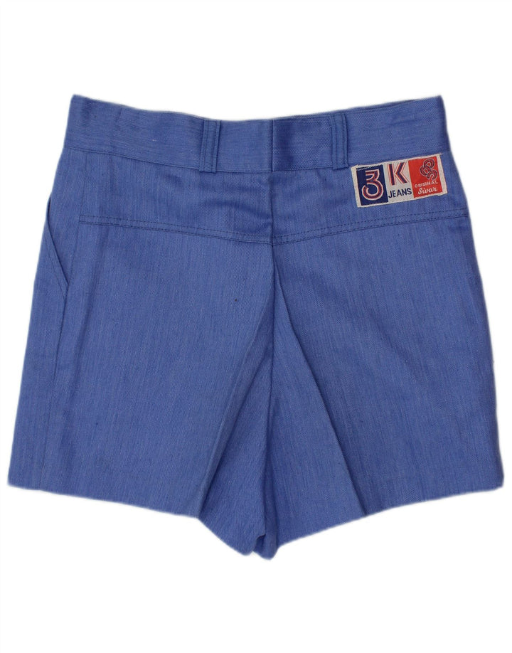 SIVAR Damen Freizeitshorts IT 40 Small W26 Blaue Baumwolle