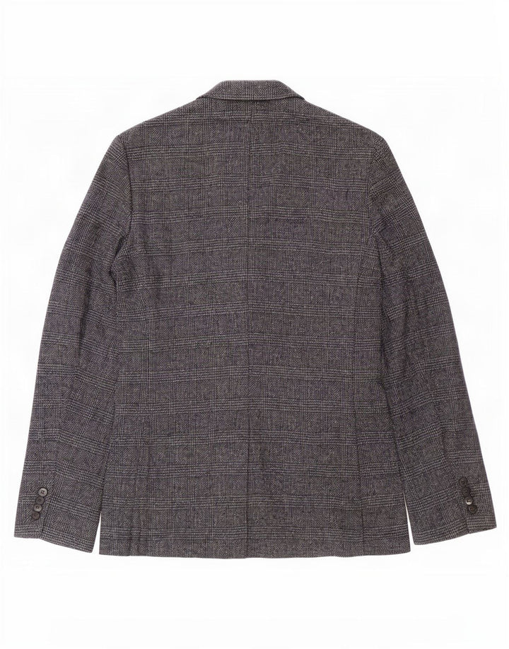 Marks & Spencer Herren-Blazer mit 2 Knöpfen, Gr. 36, klein, marineblau kariert
