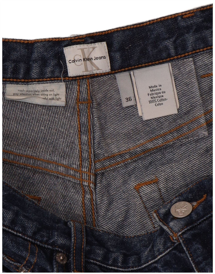 CALVIN KLEIN Herren Straight Jeans W36 L31 Blaue Baumwolle