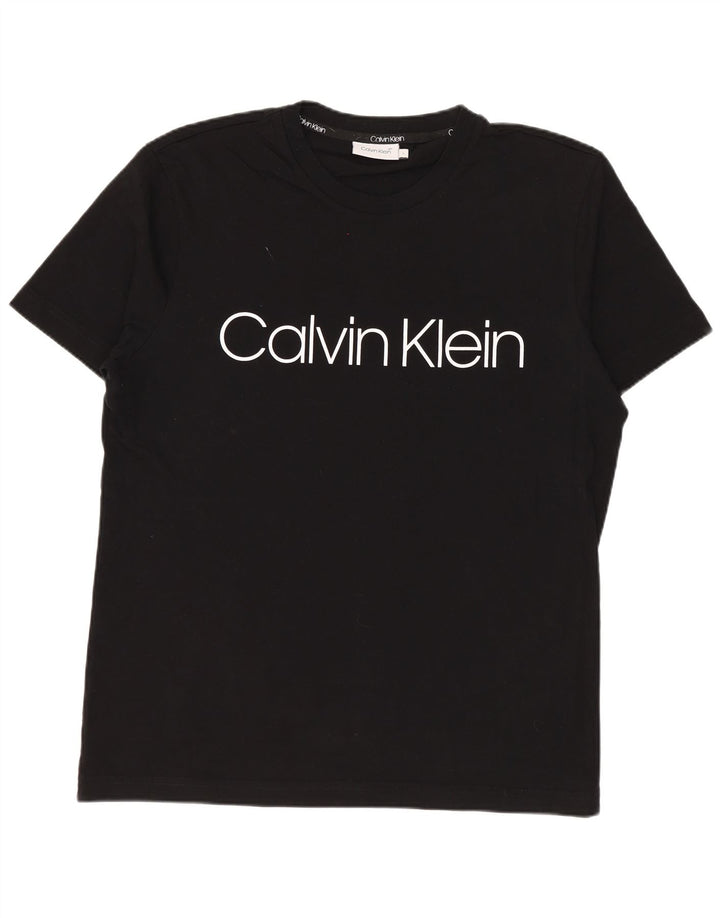 CALVIN KLEIN Herren Grafik T-Shirt Top Large Schwarz