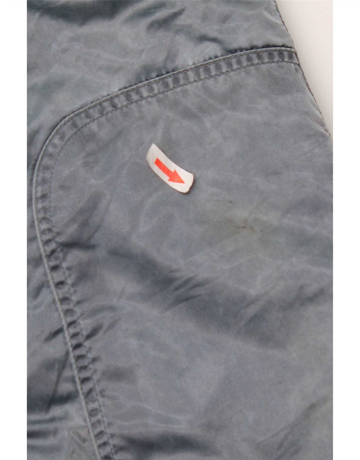 Vintage Damen Kapuzenübergroße Windjacke IT 44 Mittelblau