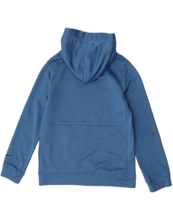 Nike Jungen-Pullover mit Grafik-Kapuzenpullover, 10–11 Jahre, mittelblau, Polyester, Sport