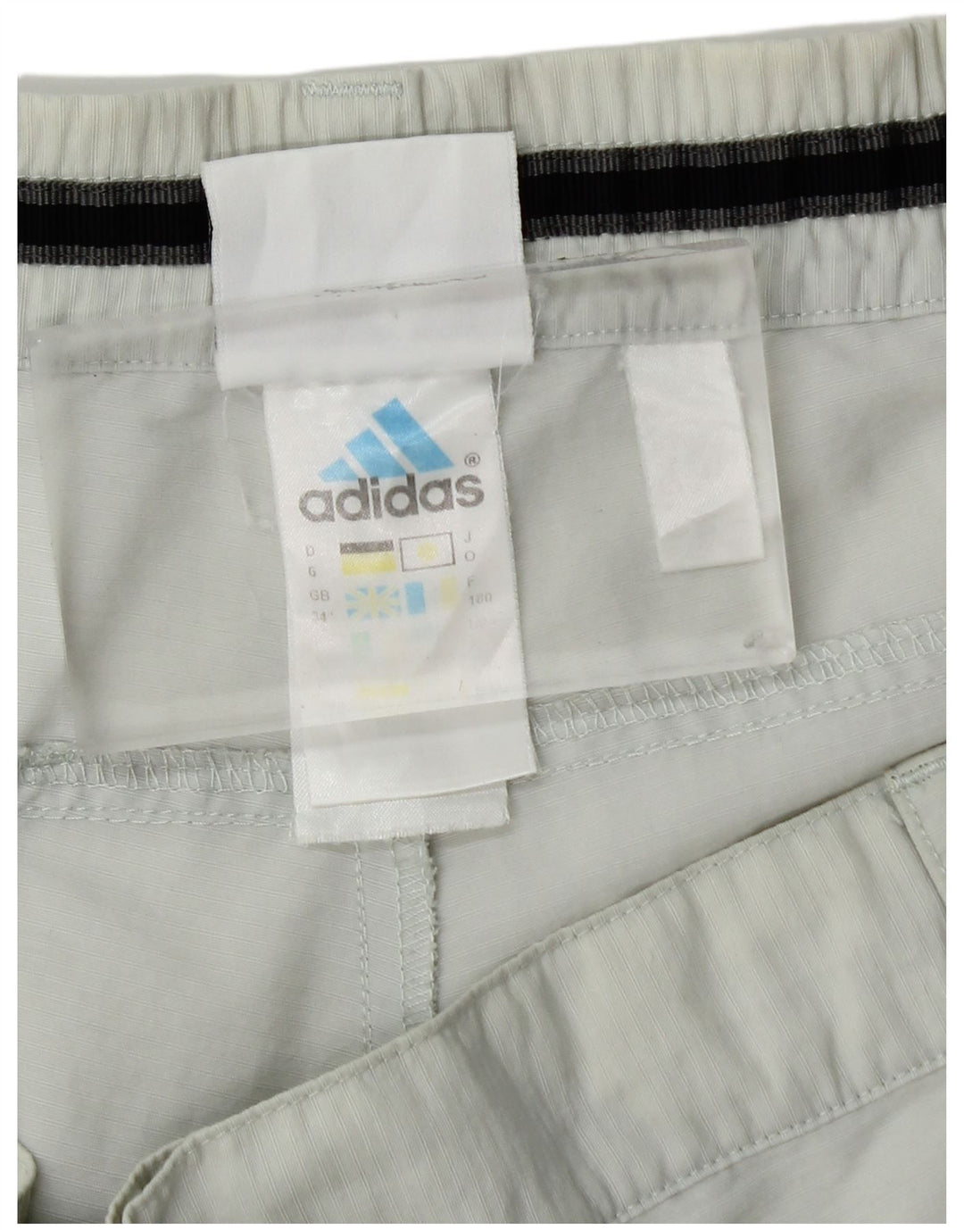 Adidas Herren Straight Capri Hose W34 L21 Off White Polyamid