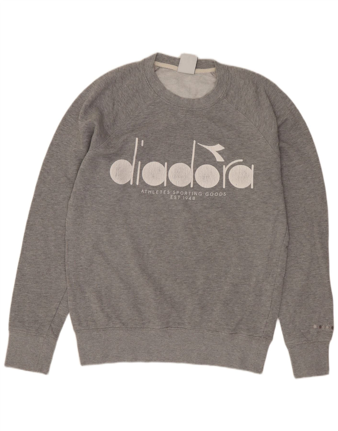 DIADORA Herren-Sweatshirt mit Grafik, mittelgraue Baumwolle