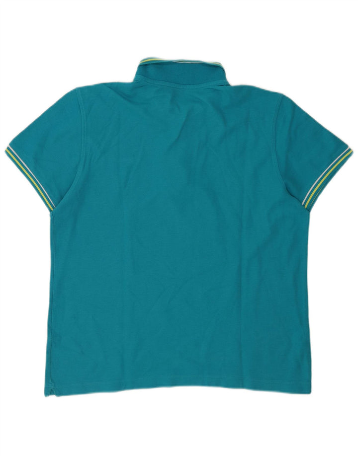 Lotto Herren-Poloshirt, groß, blau gestreift