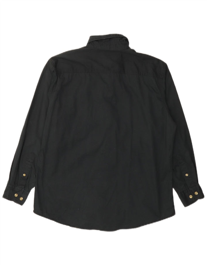 LEE Damen-Oversize-Hemd, UK 14, mittelschwarz, Baumwolle