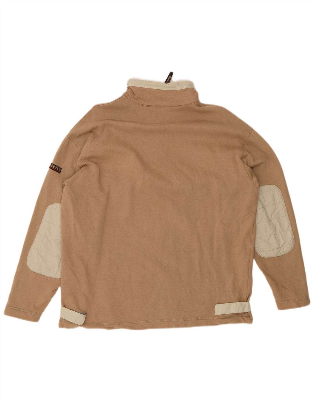 NAPAPIJRI Herren-Sweatshirt mit grafischem Reißverschluss, mittelbeige Baumwolle