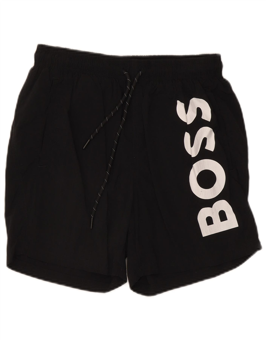 Hugo Boss Herren Badeshorts mit Grafik, Größe S, Schwarz, Polyamid