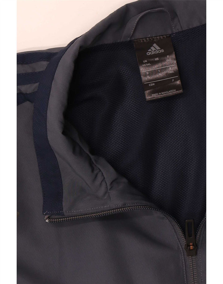 Adidas Herren Trainingsanzug Top Jacke UK 42/44 Large Marineblau Polyester