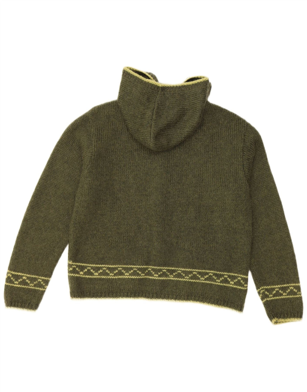 ROYAL ROBBINS Damen-Cardigan mit Kapuze, UK 16, Größe L, Grün, Fair Isle