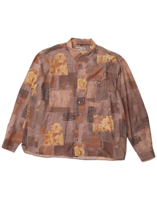 Angelo Litrico Herrenhemd, Größe 45/46, 2XL, mehrfarbig, Patchwork-Viskose