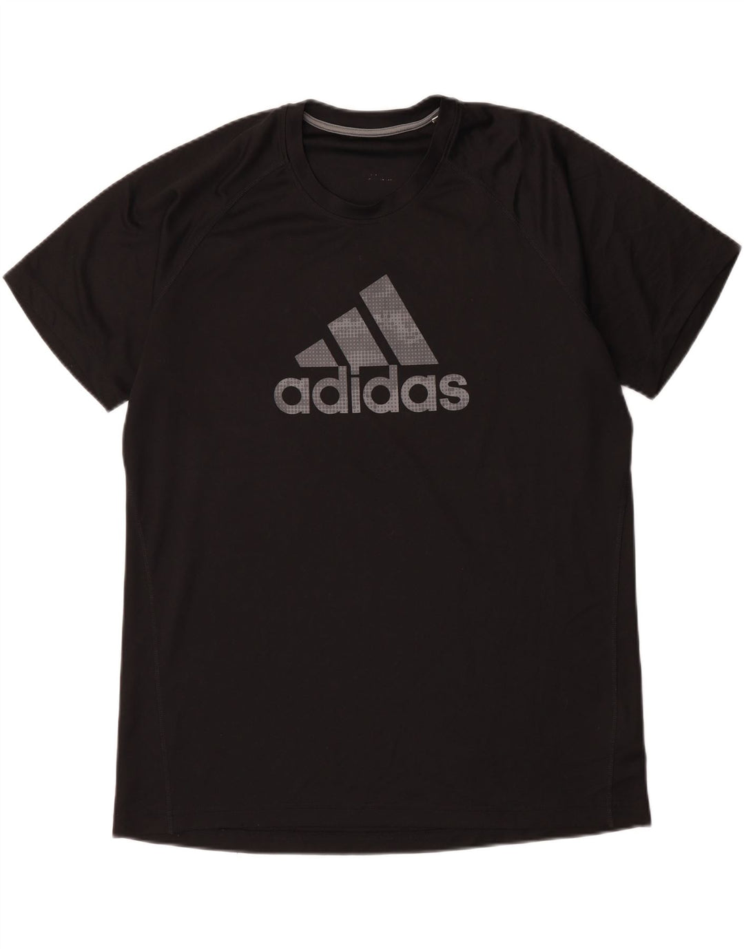 ADIDAS Mens Graphic T-Shirt Top Large Black Polyester Vintage Adidas and Second-Hand Adidas from Messina Hembry 