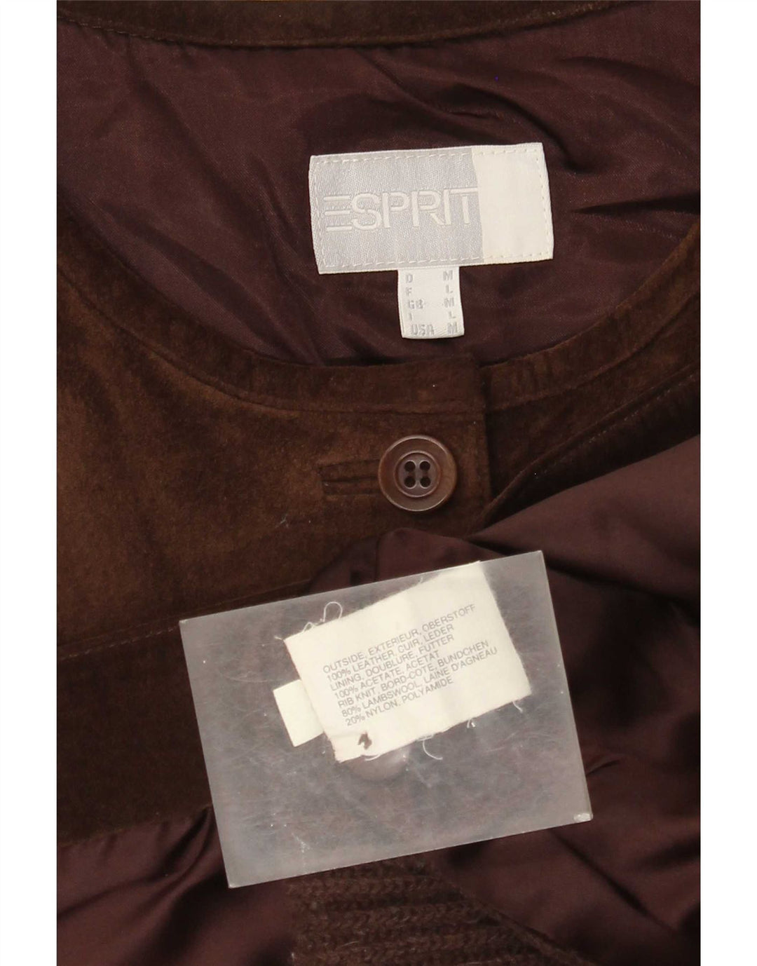 Esprit Damen Wildlederweste UK 14 Mittelbraunes Leder