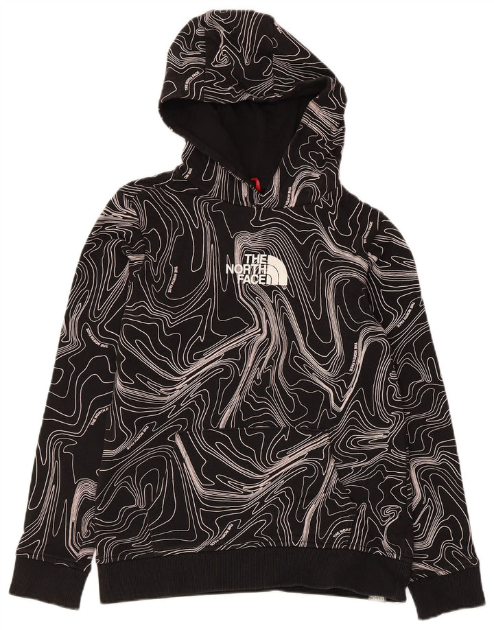 The North Face Jungen-Kapuzenpullover mit abstraktem Muster, 11–12 Jahre, Größe L, Schwarz