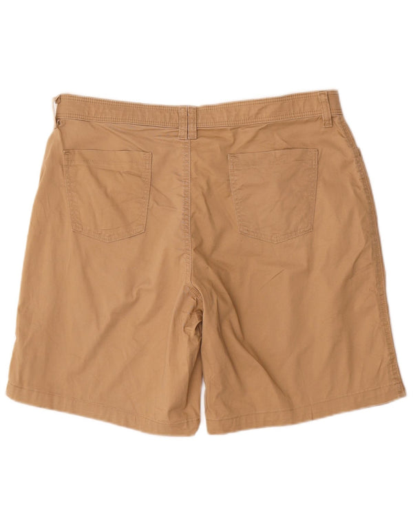 Lee Damen Freizeitshorts US 12 Large W34 Beige Baumwolle