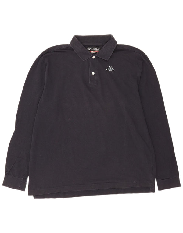 Kappa Herren Langarm-Poloshirt XL Marineblau Baumwolle