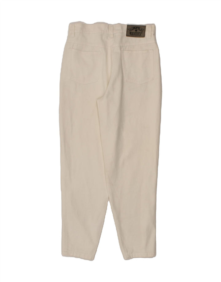 JEP'S Womens Tapered Jeans IT 44 Medium W30 L29 Off White Cotton Vintage Jep's and Second-Hand Jep's from Messina Hembry 
