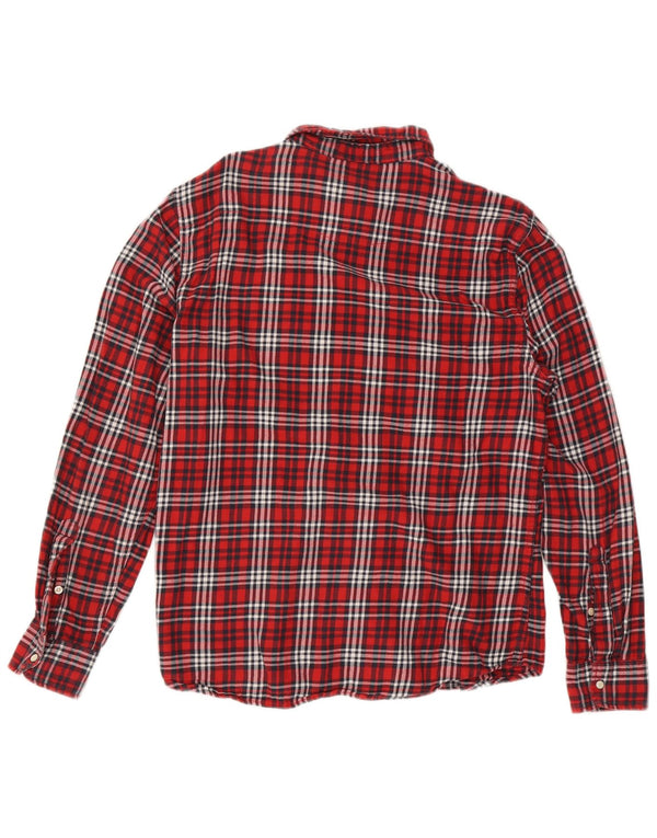 Lee Herren-Flanellhemd XL, rot kariert, Baumwolle