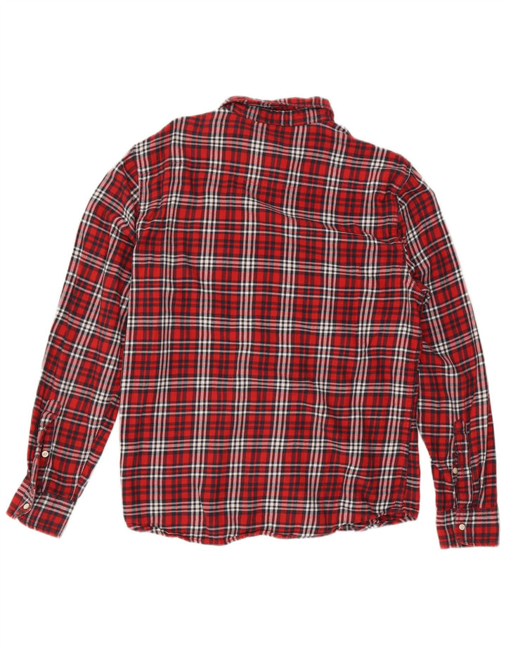 Lee Herren-Flanellhemd XL, rot kariert, Baumwolle