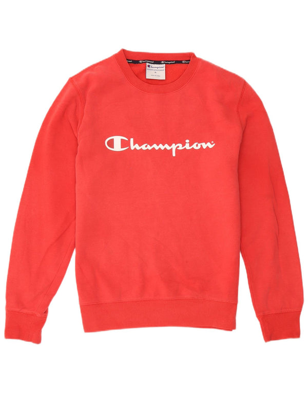 Champion Herren-Sweatshirt mit Grafik, mittelrote Baumwolle