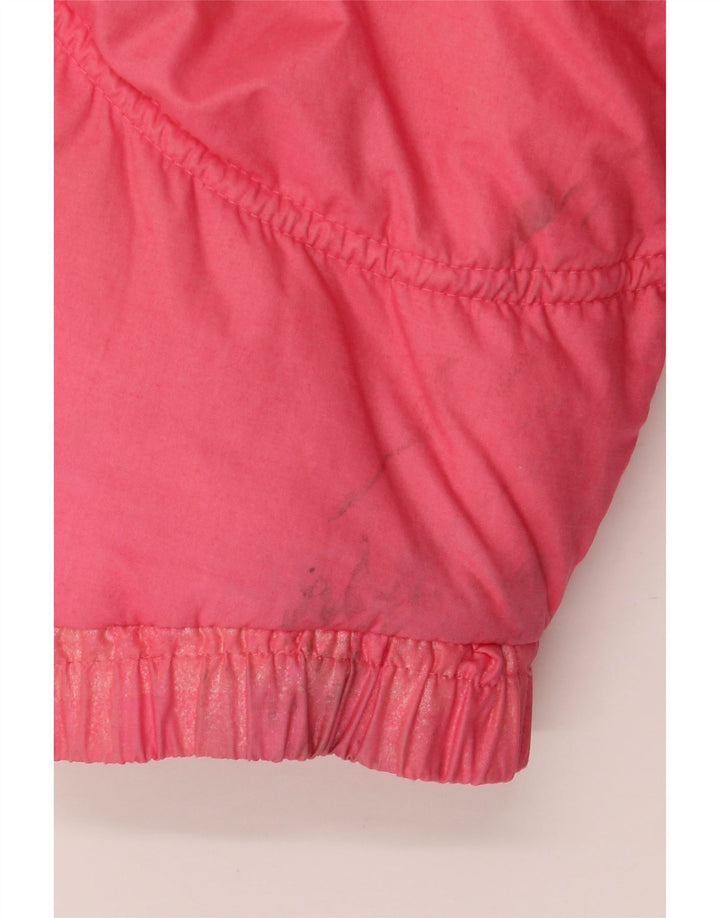 Vintage Damen Übergroßer gepolsterter Mantel UK 8 Kleine rosa Baumwolle