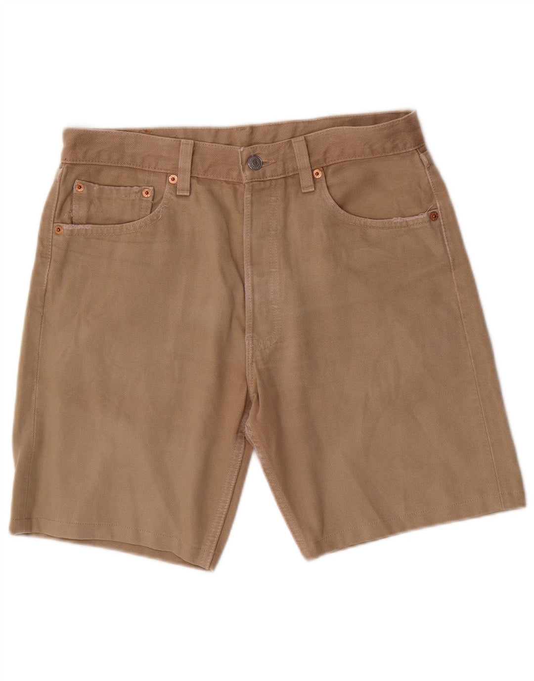 LEVI'S Herren 501 Jeansshorts W32 mittelbeige Baumwolle