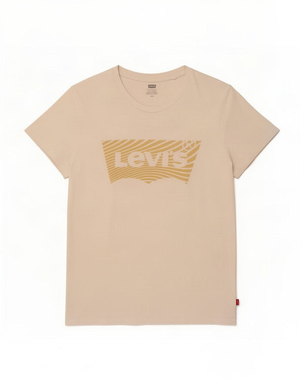 Levi's Damen Grafik-T-Shirt-Oberteil UK 14 Large Weiß