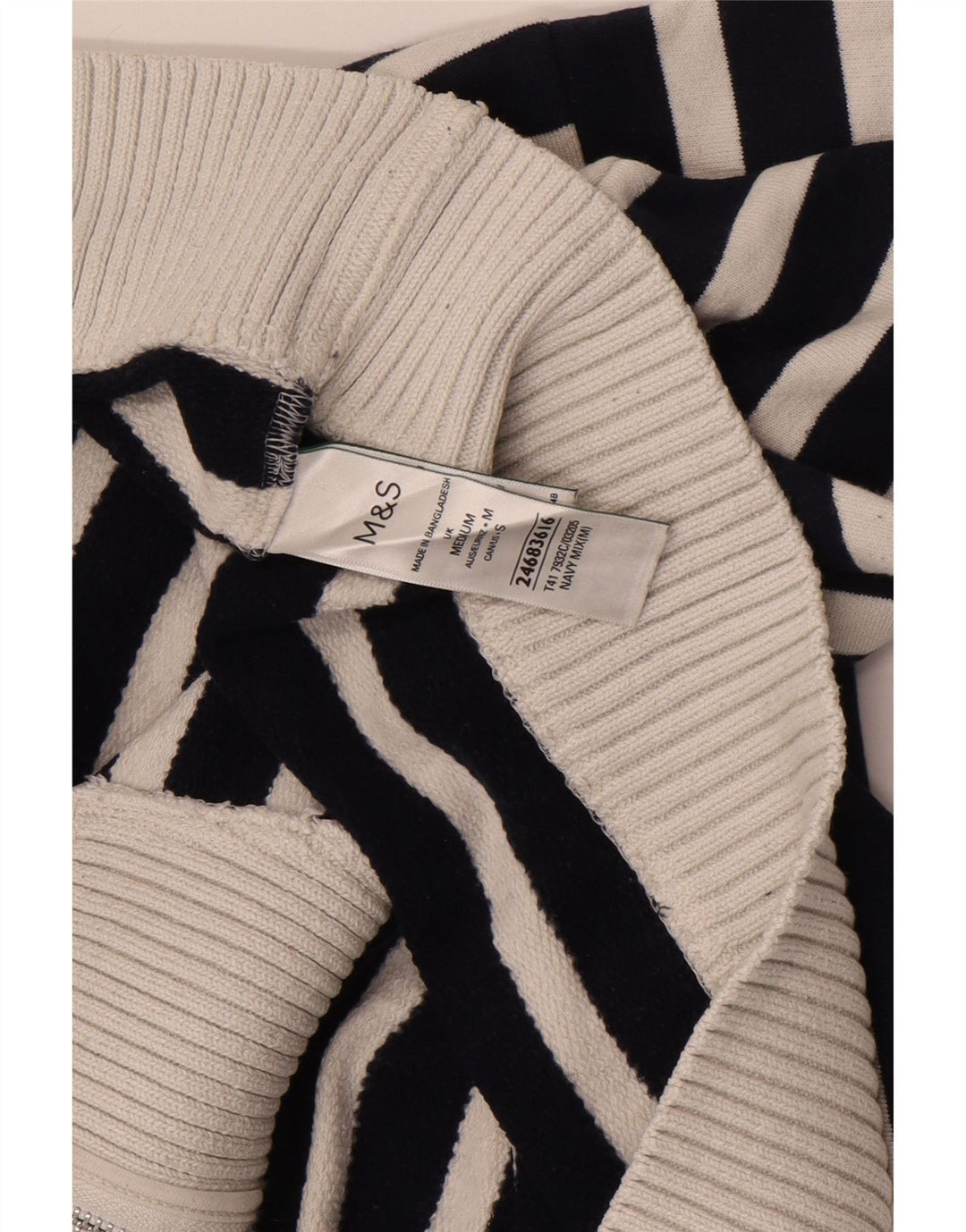 Marks & Spencer Damen-Pullover mit Reißverschluss am Hals, Gr. 14, mittleres Marineblau