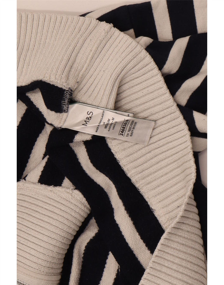 Marks & Spencer Damen-Pullover mit Reißverschluss am Hals, Gr. 14, mittleres Marineblau