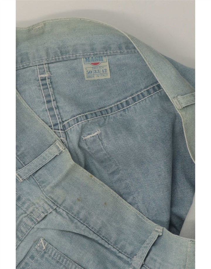Mash Herren Jeansshorts W33 mittelblaue Baumwolle