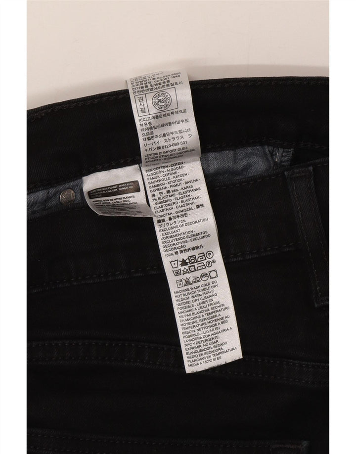 Levi's Herren 512 Tapered Slim Jeans W30 L32 schwarze Baumwolle