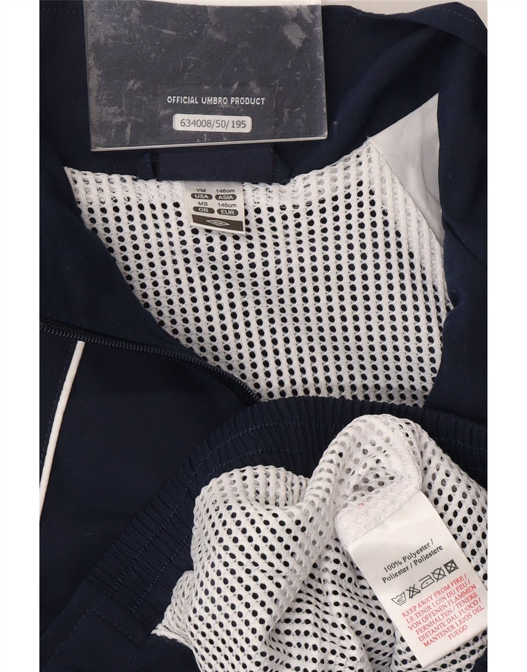 UMBRO Jungen-Trainingsanzugoberteil mit Grafik, 10–11 Jahre, mittleres Marineblau