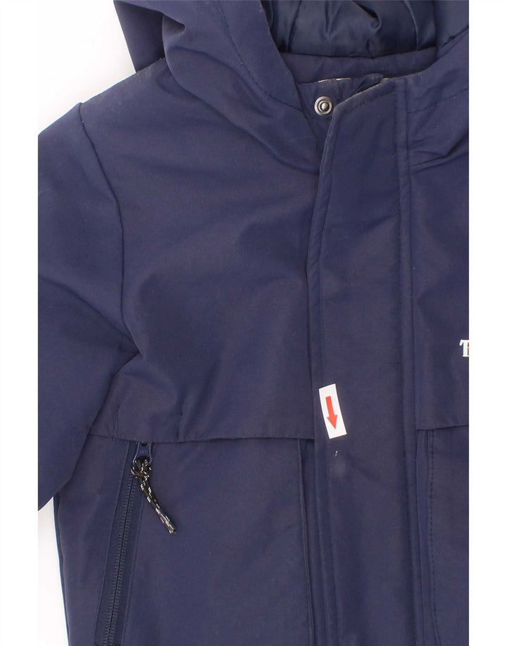 Timberland wattierte Jungenjacke mit Kapuze, 4–5 Jahre, marineblaues Polyester
