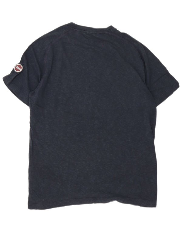 Colmar Herren-T-Shirt mit normaler Passform, mittelmarineblau gesprenkelte Baumwolle
