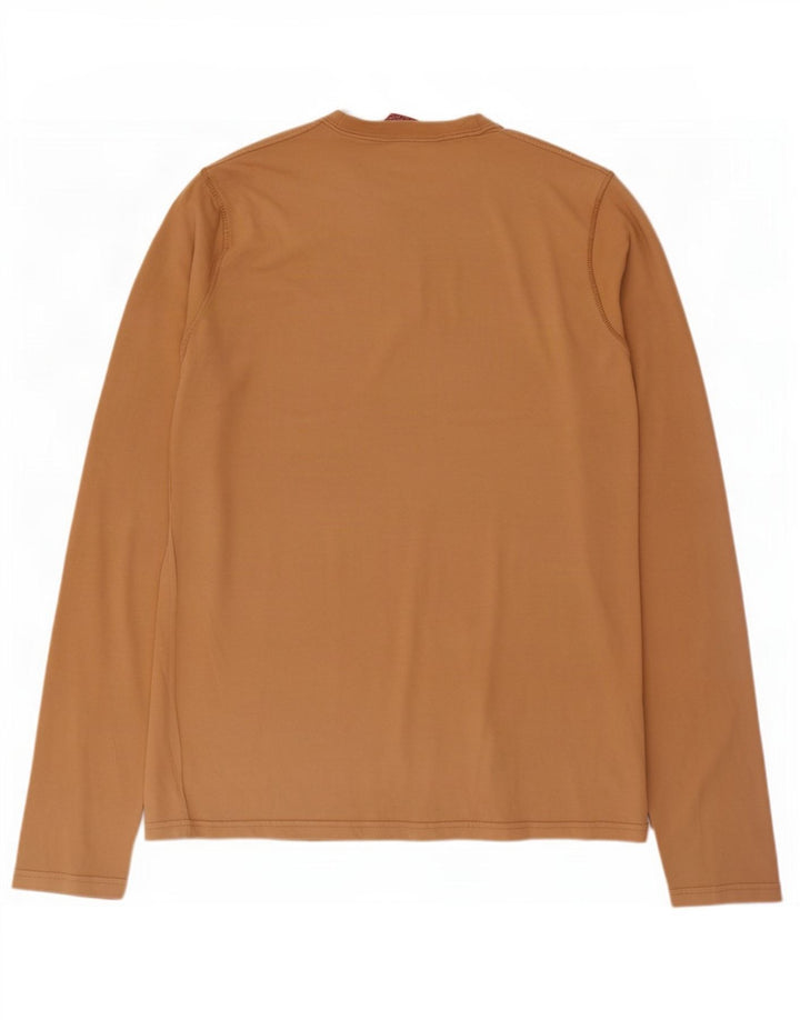Zara Herren Graphic Top Langarm XL Beige Baumwolle