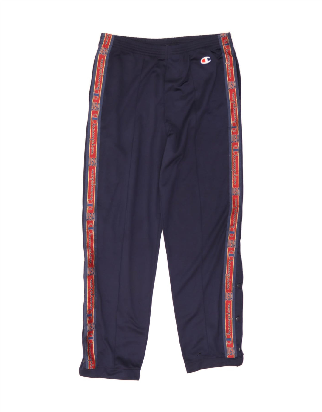 CHAMPION Mens Graphic Tracksuit Trousers XL  Navy Blue Polyester Vintage Champion and Second-Hand Champion from Messina Hembry 
