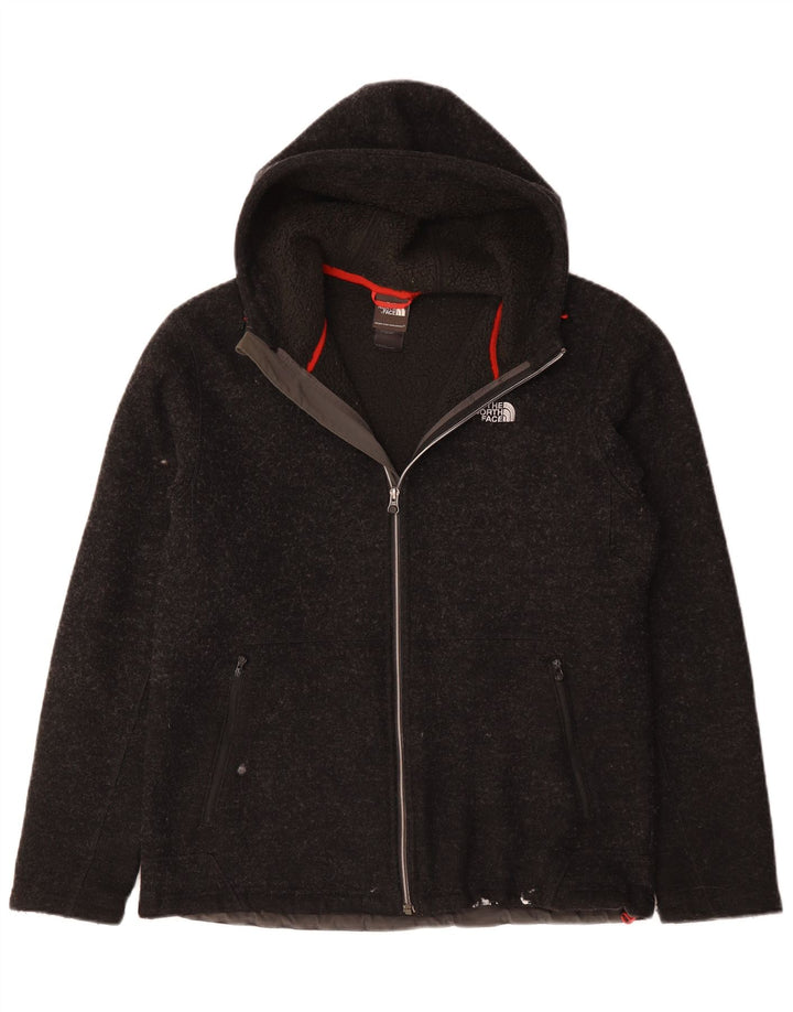THE NORTH FACE Herren-Strickjacke mit Kapuze, UK 40, große graue Wolle