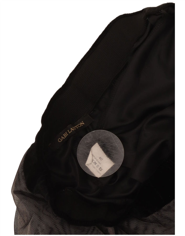 GABI LAUTON Damen ausgestellter Rock EU 40 Medium W28 Schwarz Polyester