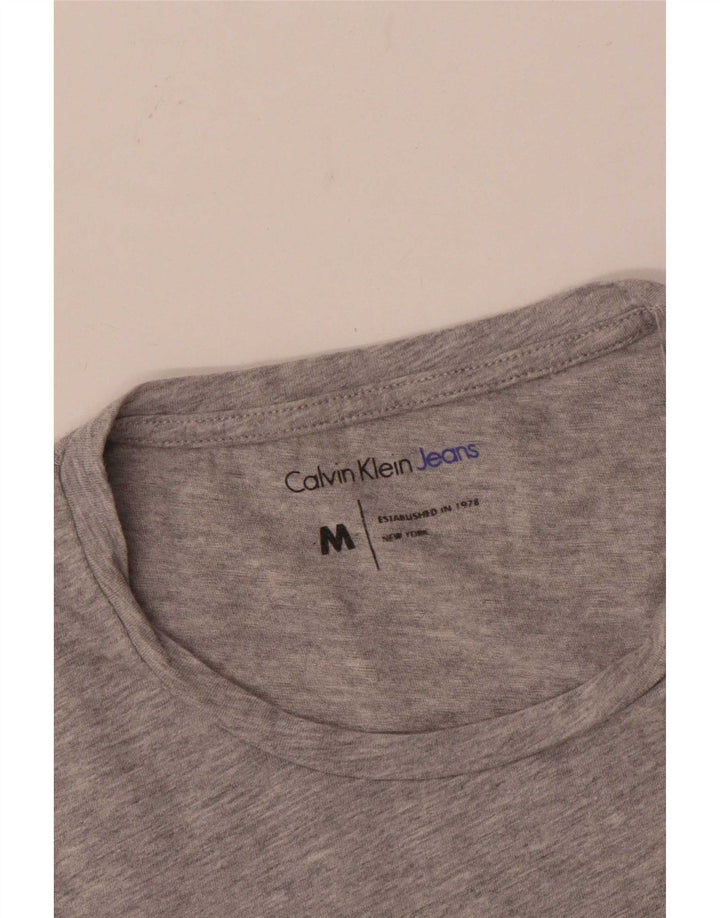 Calvin Klein Jeans Herren-T-Shirt mit Grafik, Mittelgrau meliert
