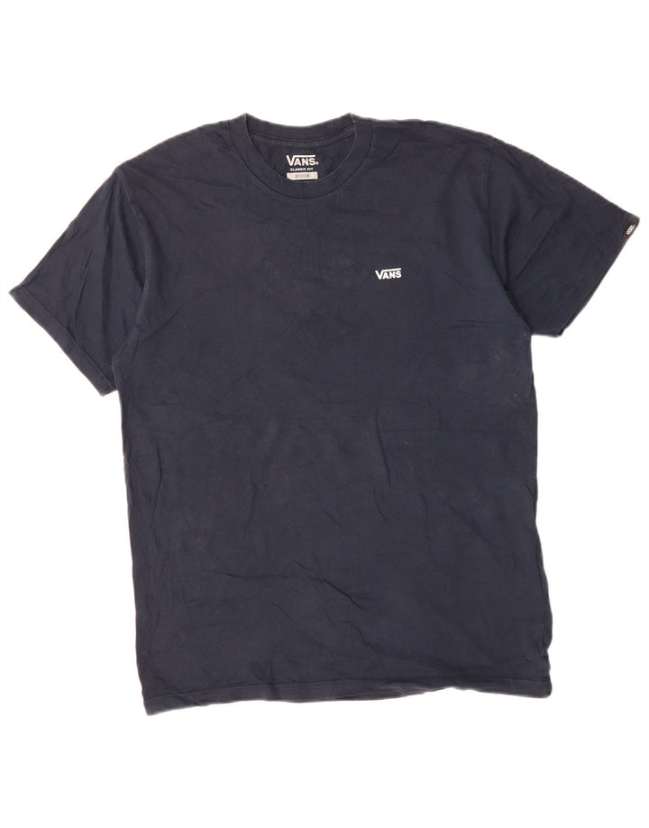 VANS Herren-T-Shirt mit klassischer Passform, mittelmarineblaue Baumwolle