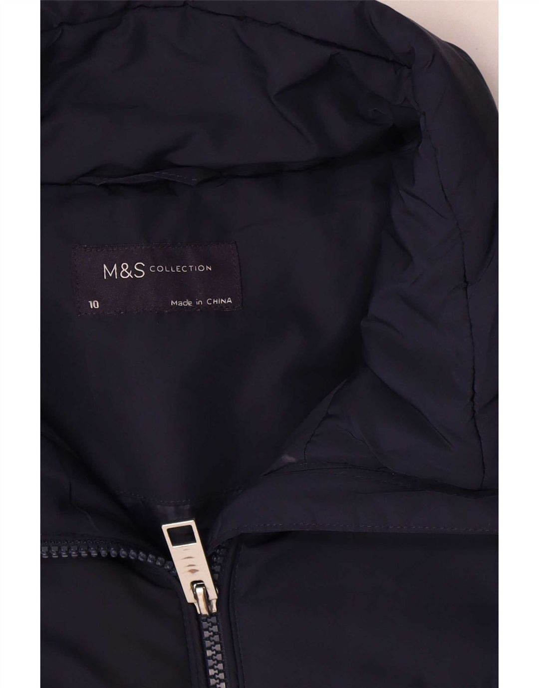 Marks & Spencer Damen Wattierte Jacke UK 10 Small Marineblau Polyester