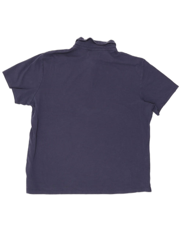 Orvis Mens Polo Shirt 2XL Navy Blue Cotton