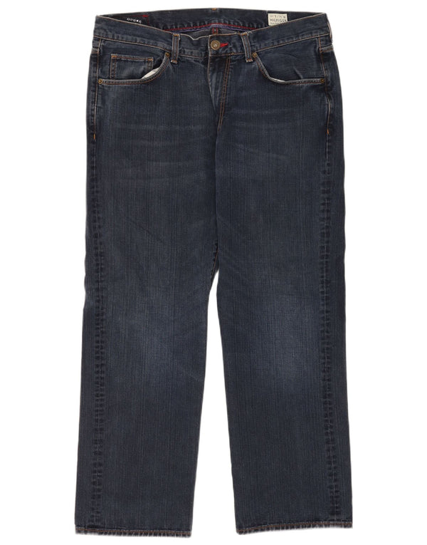 Tommy Hilfiger Herren Straight Jeans W36 L30 Marineblau Baumwolle