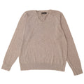 Marks & Spencer Damen Autograph V-Ausschnitt Pullover Pullover UK 14 Mittelgrau
