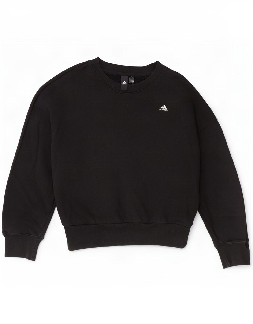 Adidas Damen-Sweatshirt in Übergröße, Größe S, Größe S, Schwarz, Baumwolle