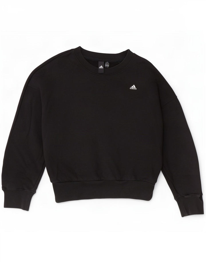 Adidas Damen-Sweatshirt in Übergröße, Größe S, Größe S, Schwarz, Baumwolle