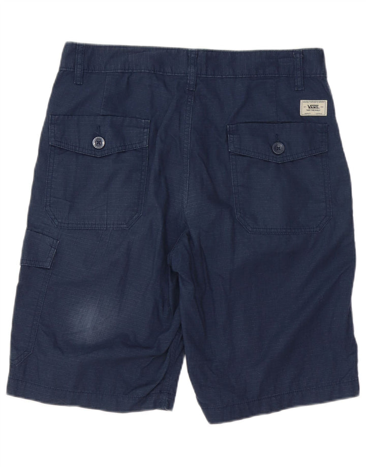 VANS Mens Cargo Shorts W30 Medium Navy Blue Cotton