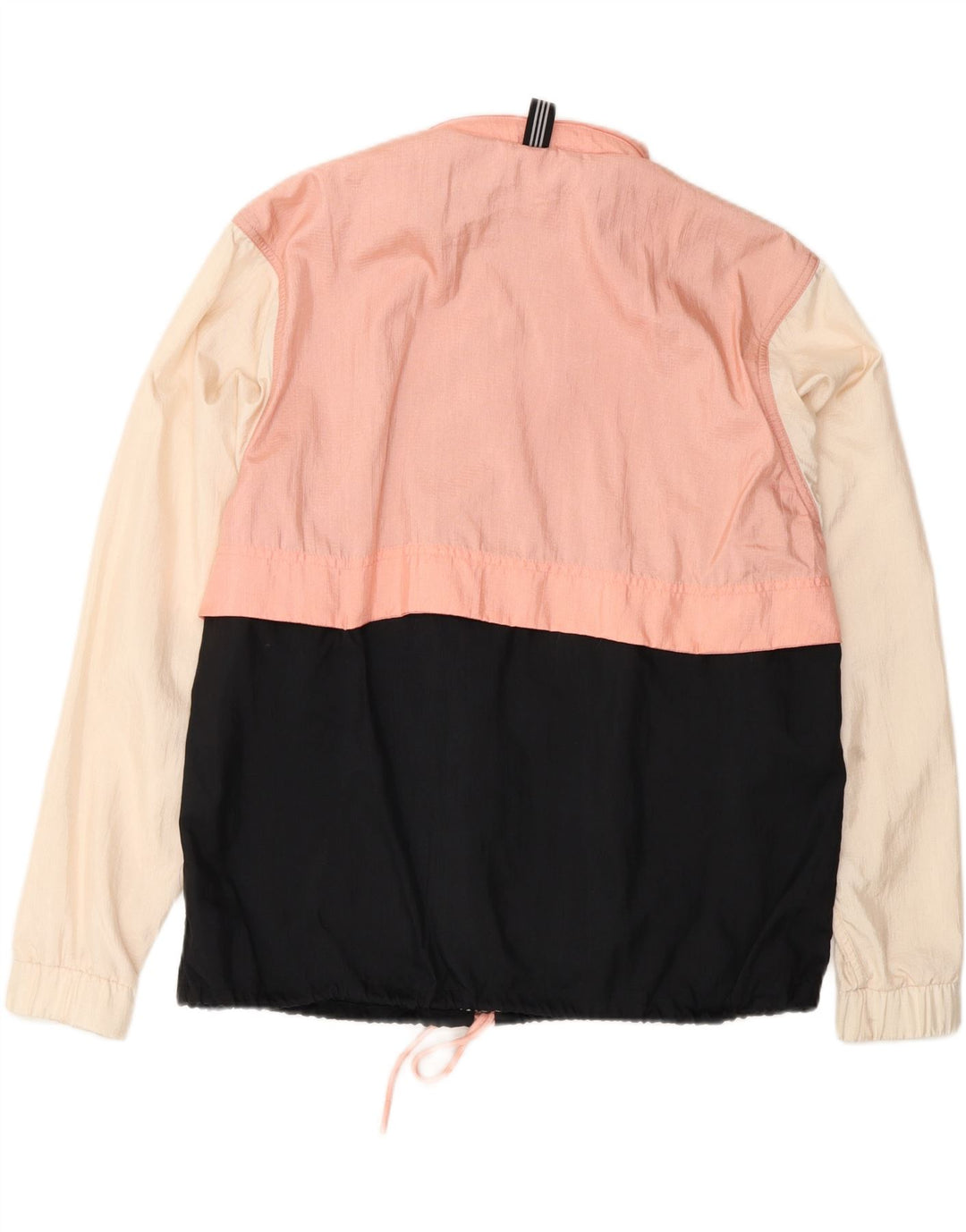 Adidas Damen Übergroße Regenjacke UK 6 XS Pink Colourblock Nylon