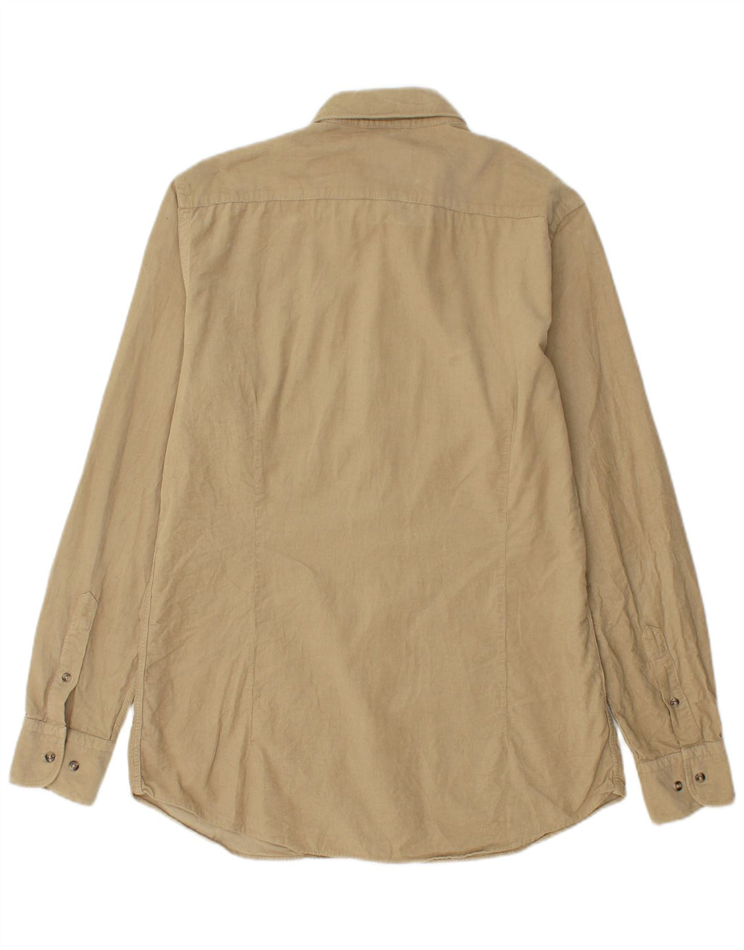 Massimo Dutti Herren Cordhemd Mittelbeige Baumwolle