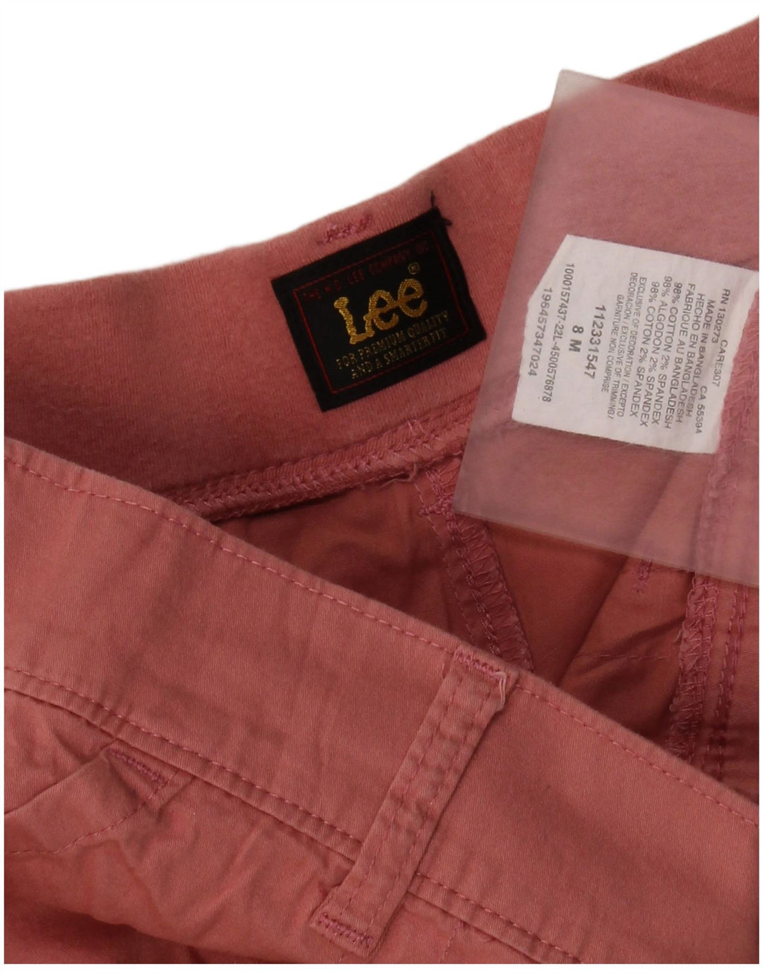 Lee Damen Shorts US 8 Medium W30 Rosa Baumwolle
